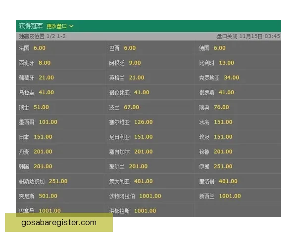 世界杯竞猜赔率分析：深度解读热门球队胜算与投注策略